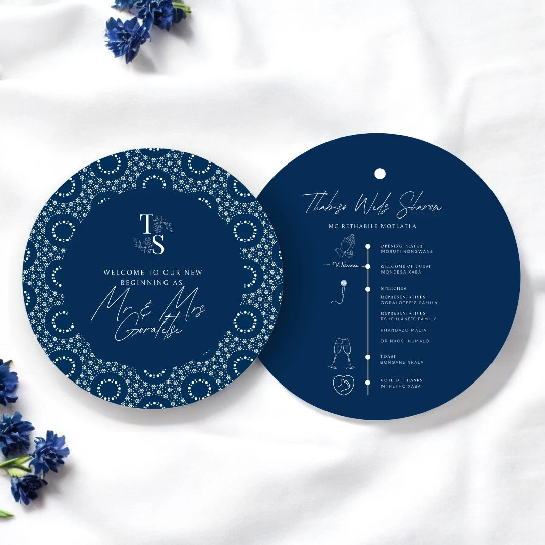 Custom 2-Piece Round Wedding Invitation – Elegant and Unique Design for Modern & Traditional Weddings