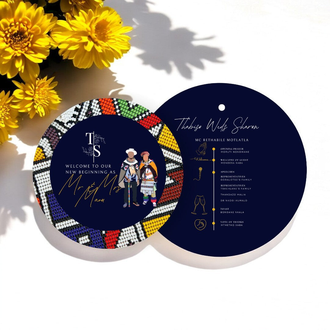 Custom 2-Piece Round Wedding Invitation – Elegant and Unique Design for Modern & Traditional Weddings