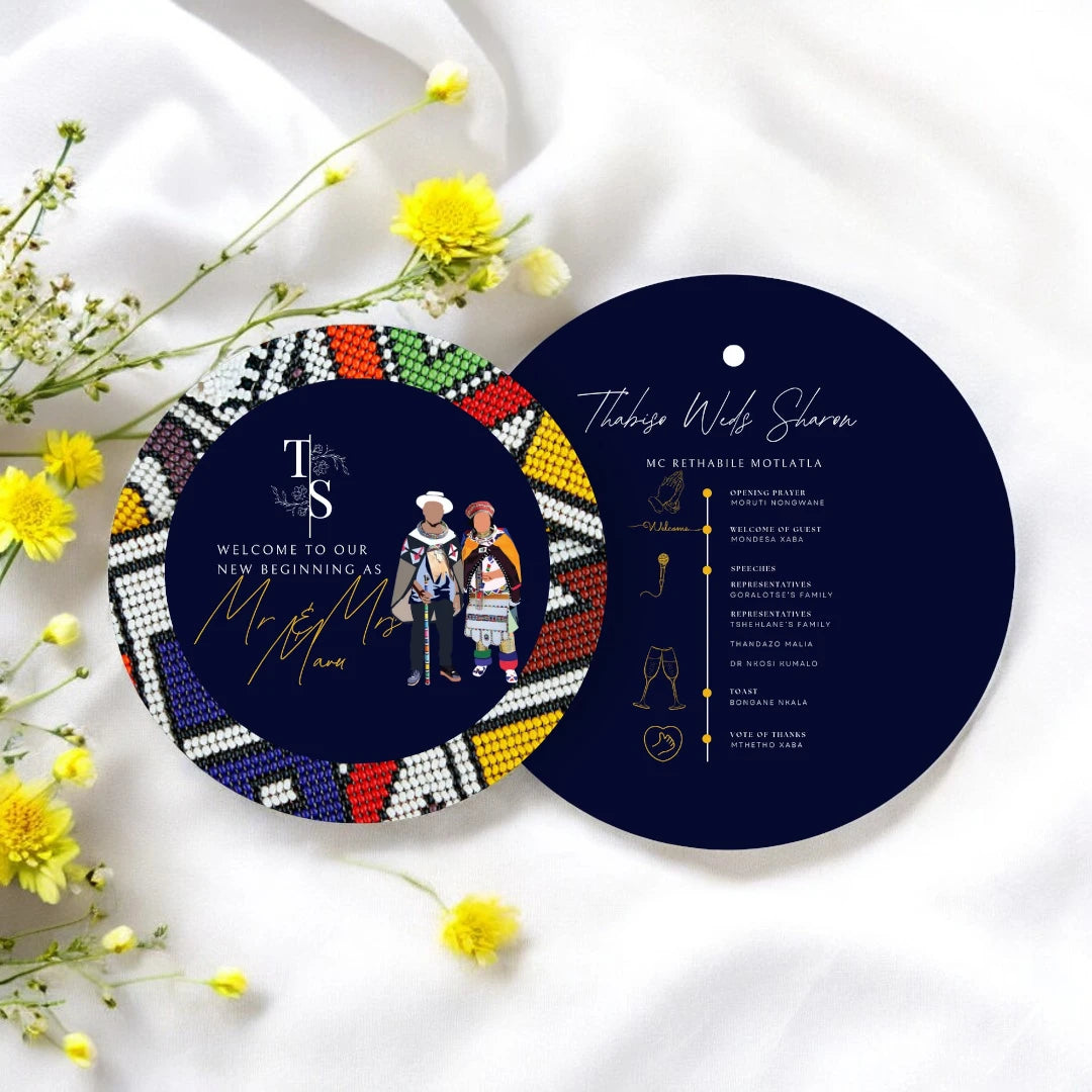 Custom 2-Piece Round Wedding Invitation – Elegant and Unique Design for Modern & Traditional Weddings