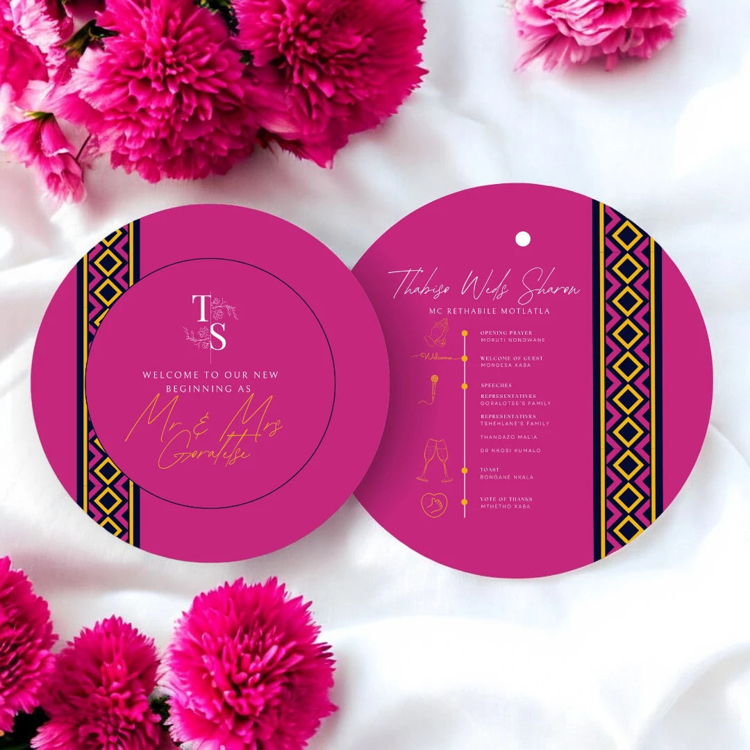 Custom 2-Piece Round Wedding Invitation – Elegant and Unique Design for Modern & Traditional Weddings